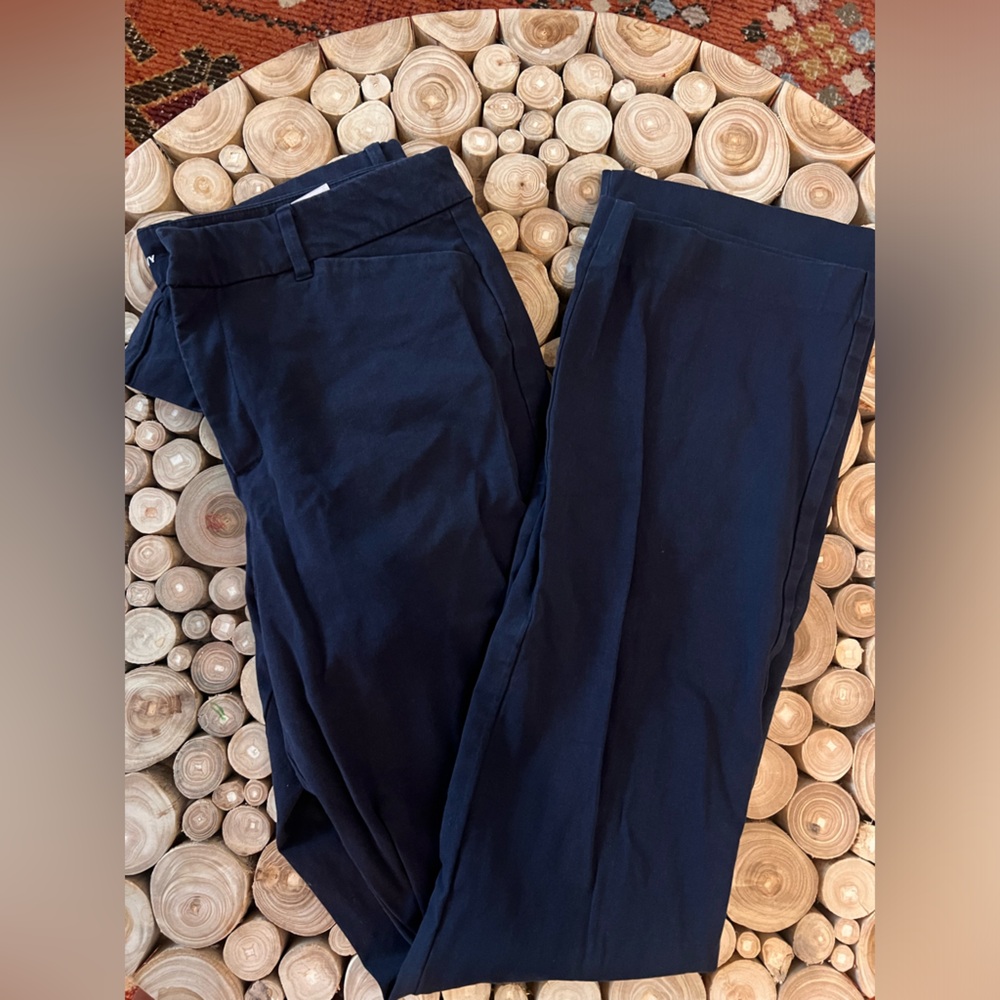 High Rise Navy Pixie Cut Pants